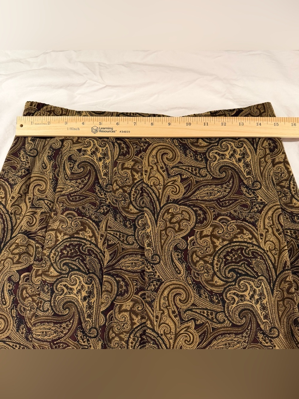 Tabi Paisley Pencil Skirt in Brown - Picture 4 of 10